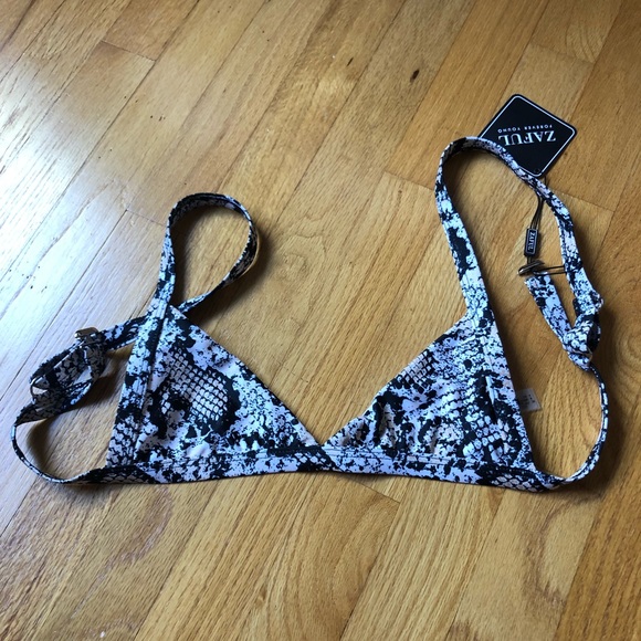 Zaful Other - Zaful snakeskin bikini top size s NWT
